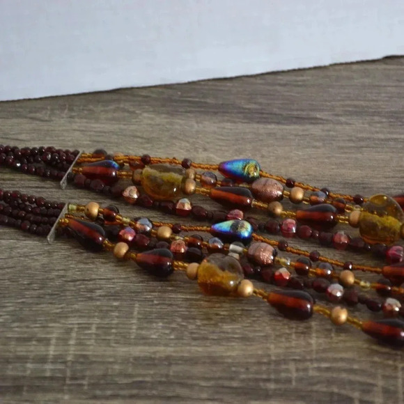 Heavy Glass  Statement Necklace - Picture 1 of 6